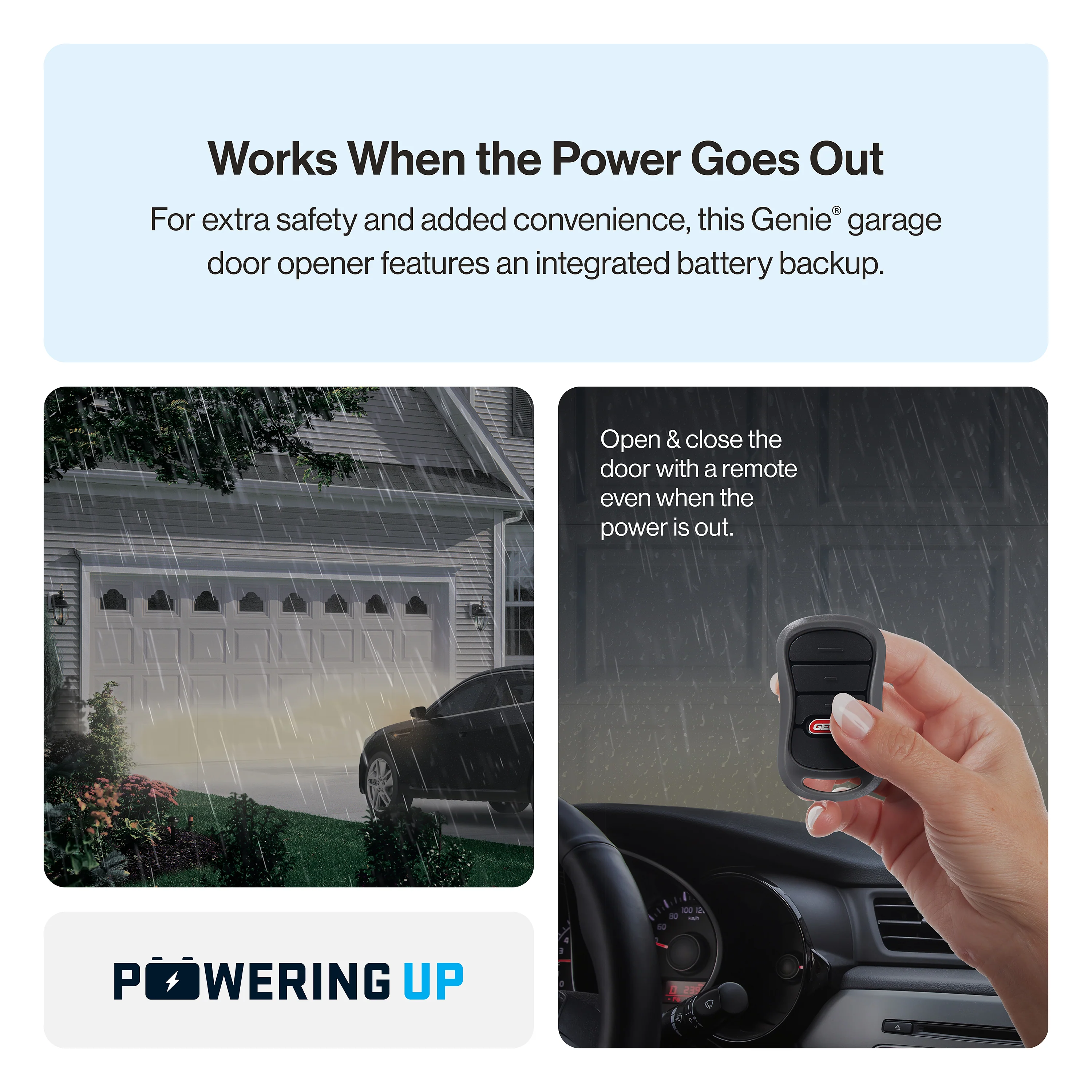 Genie 6172H-BO Wall Mount Smart Garage Door Opener with Battery Backup - Image 7